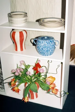 Best Hay - Sobremesa Stribe Vase - Small - Rød
