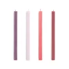 Best Hay - Square Candle - Reds and bordeaux, Set of 4