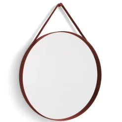 Hot Hay - "Strap Mirror" Spejl Ø70 cm - Rød
