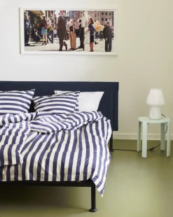 Hot Hay - Été Bed Linen - Dynebetræk - midnight blue og light grey (140 x 200 cm)
