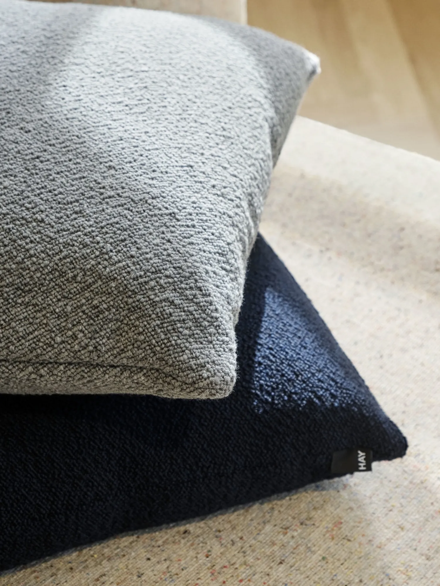 Best Hay - Texture Cushion - 50 x 50 cm - Light grey