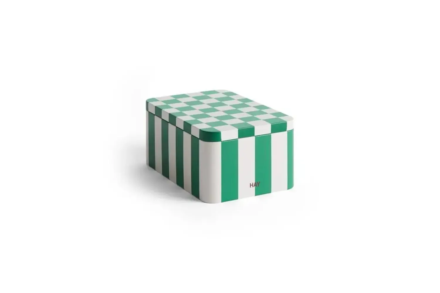 Online Hay - Tin Container - Green and off-white