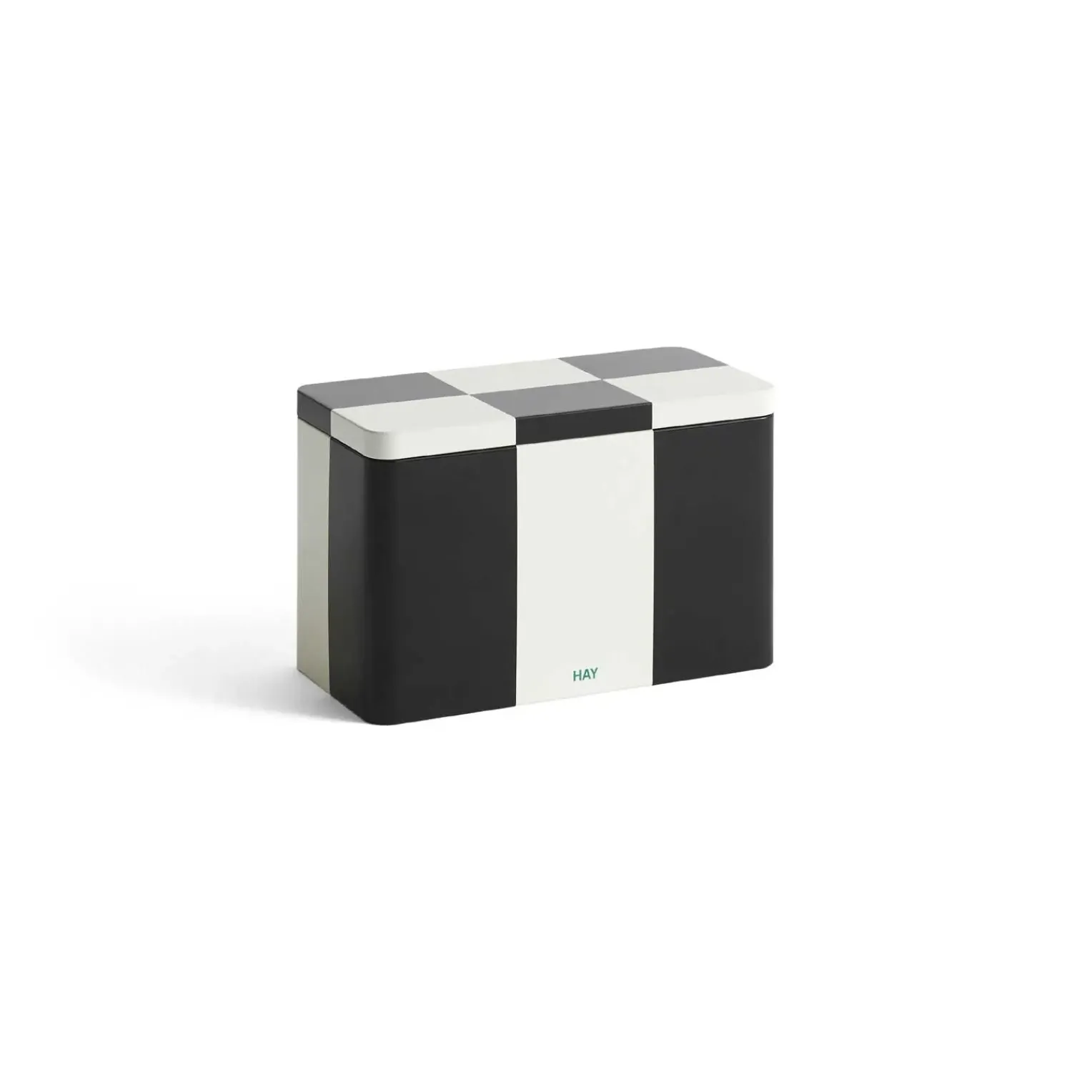 New Hay - Tin Container - Medium - Black/Off-white