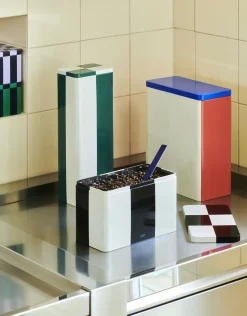 New Hay - Tin Container - Medium - Black/Off-white