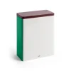 New Hay - Tin Container - Off-White, burgundy and green