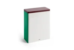 New Hay - Tin Container - Off-White, burgundy and green