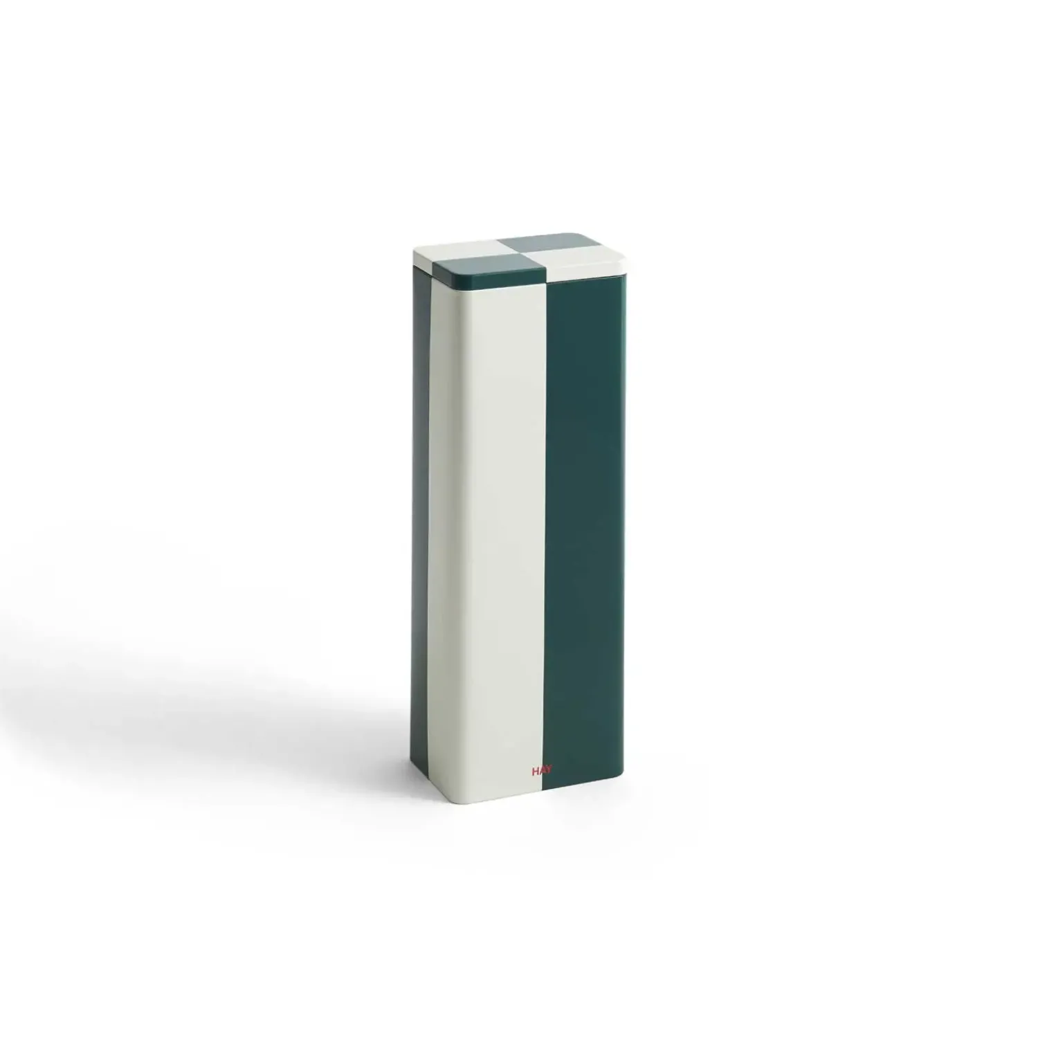 Best Hay - Tin Container - Slim - Green/Off-White - 29,5 cm