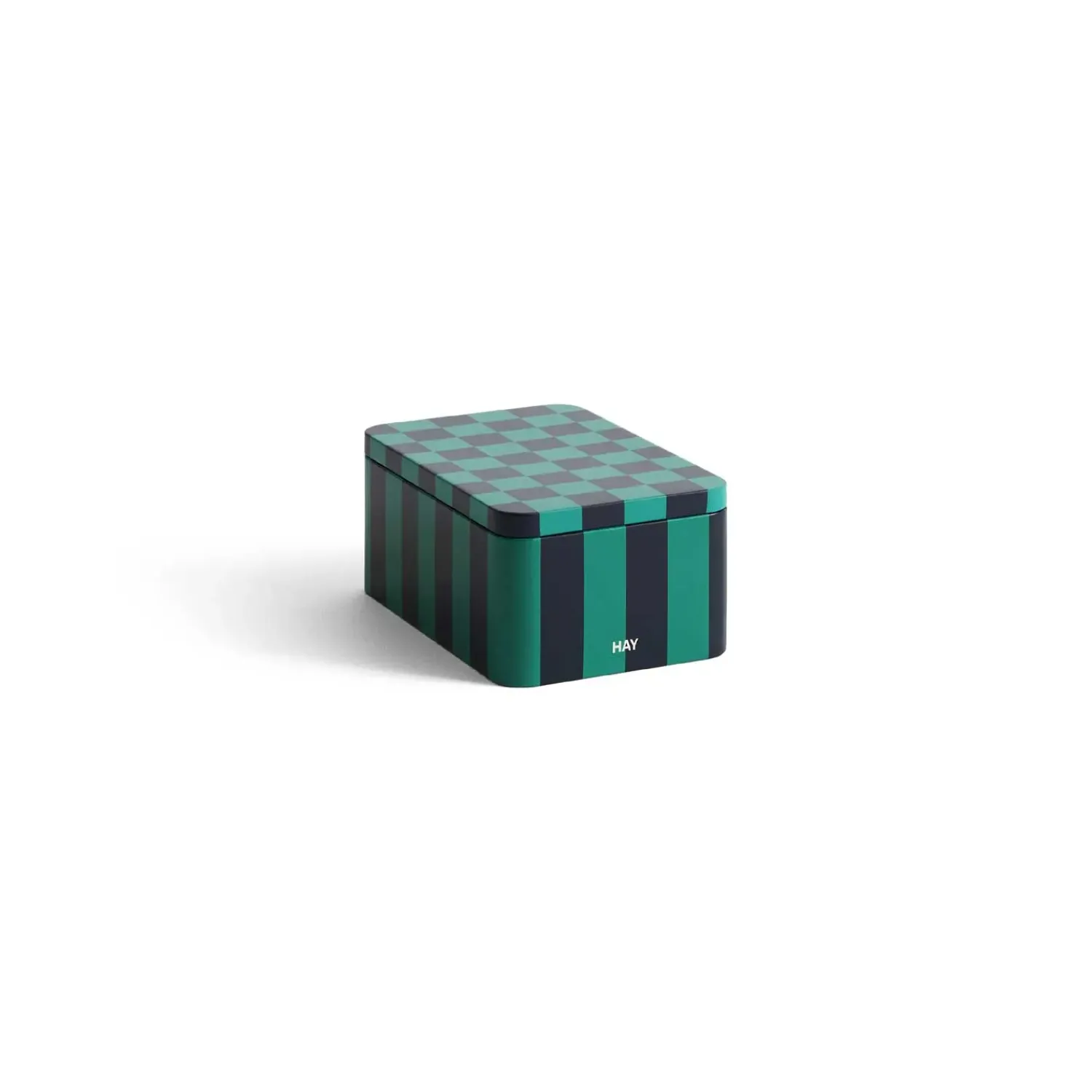 New Hay - Tin Container - Small - Green/Dark Blue