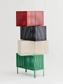 Discount Hay - Vægskab - Perforated Cabinet Wall - Small - Steel Blue - H45 x B89 x D40