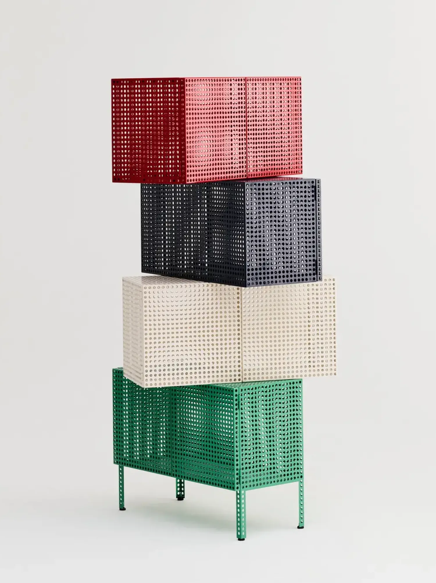 Discount Hay - Vægskab - Perforated Cabinet Wall - Small - Steel Blue - H45 x B89 x D40