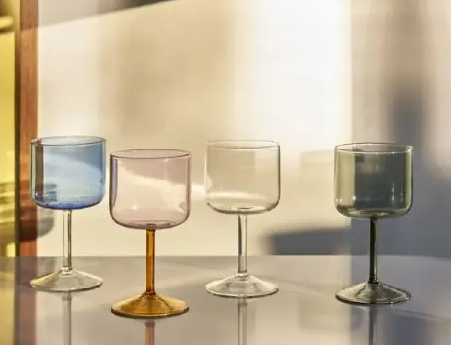 Sale Hay - Vinglas - Tint Wine Glass - Set of 2 / Blue and Clear