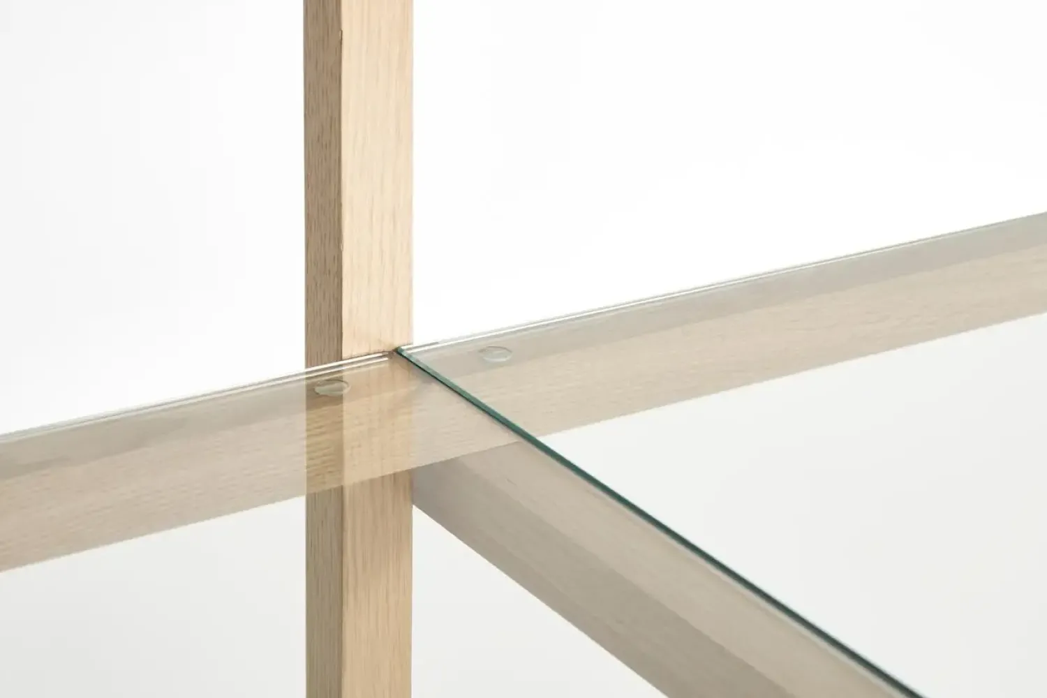 Online Hay - Woody Shelving 2.0 Column Low - Klar Glas/Eg - 9 hylder