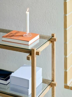 Discount Hay - Woody Shelving 2.0 Column Low - Eg/glas - 3 glashylder