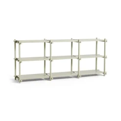 Best Hay - Woody Shelving 2.0 Column Low - Grå bøg - 9 hylder