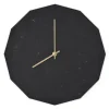 Hemverk - Marble Nero Vægur, Guld Ø28