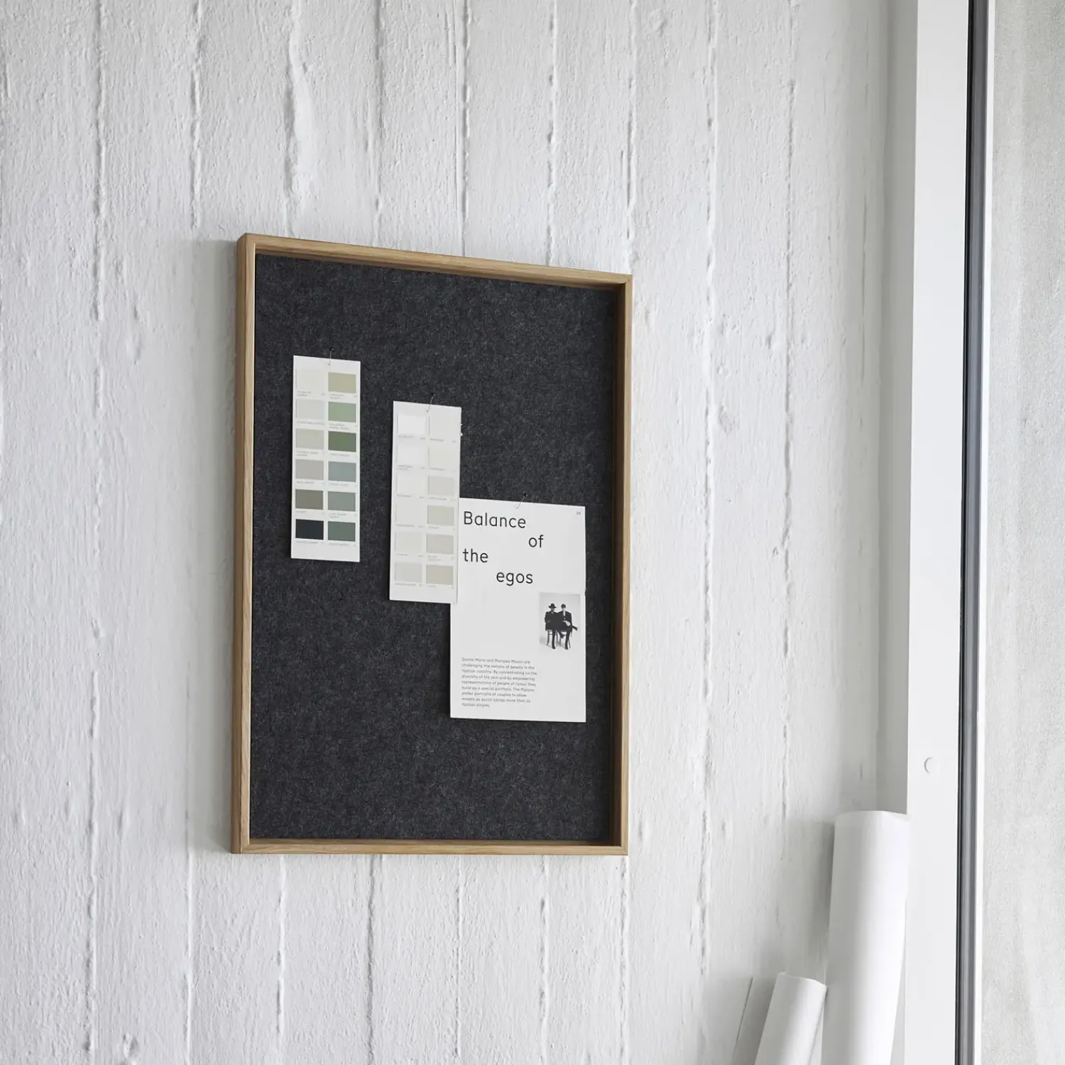 Clearance Hemverk - Opslagstavle m. akustiske egenskaber - Recy - Grå - 40x60