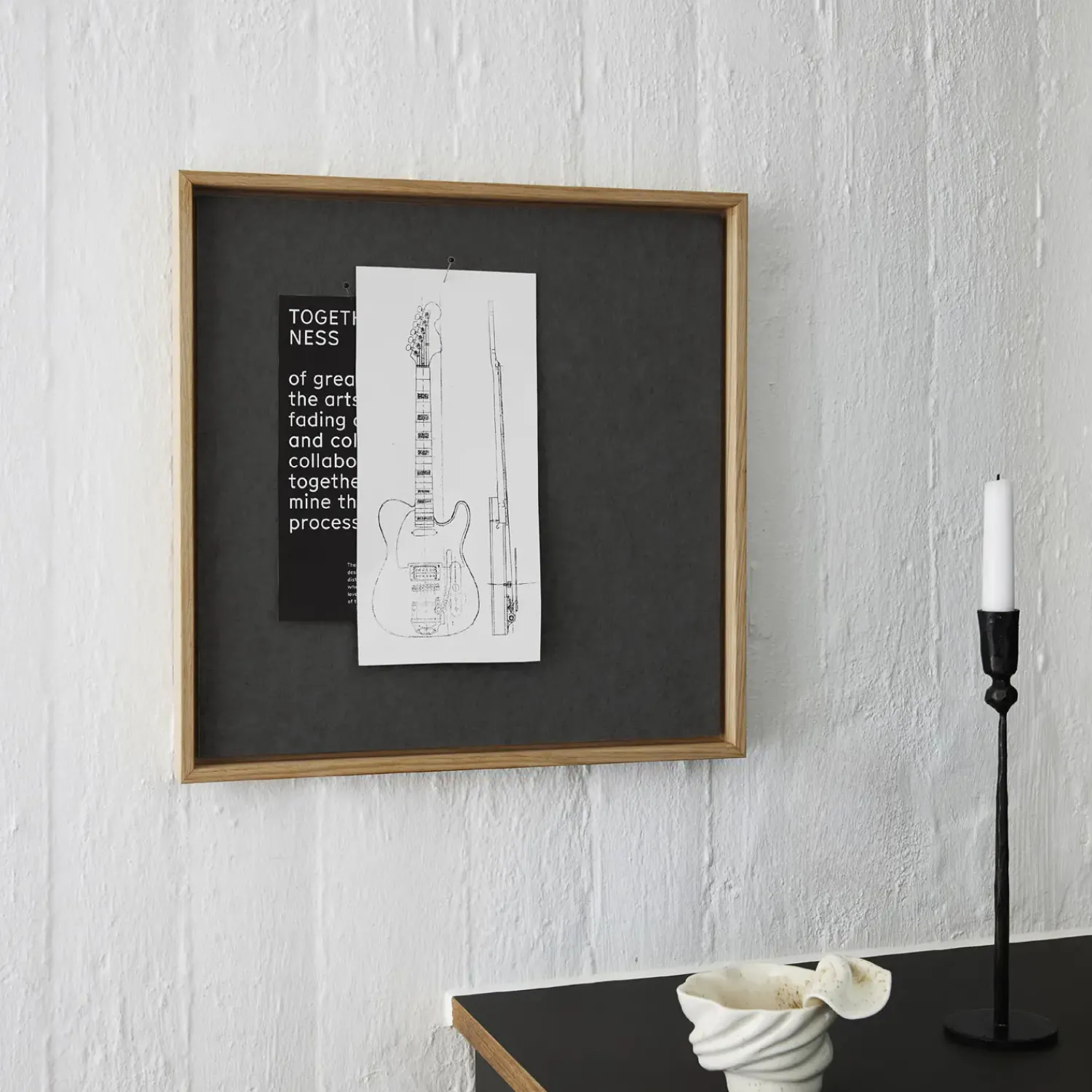 Sale Hemverk - Opslagstavle m. akustiske egenskaber - Recy - Grå - 40x40