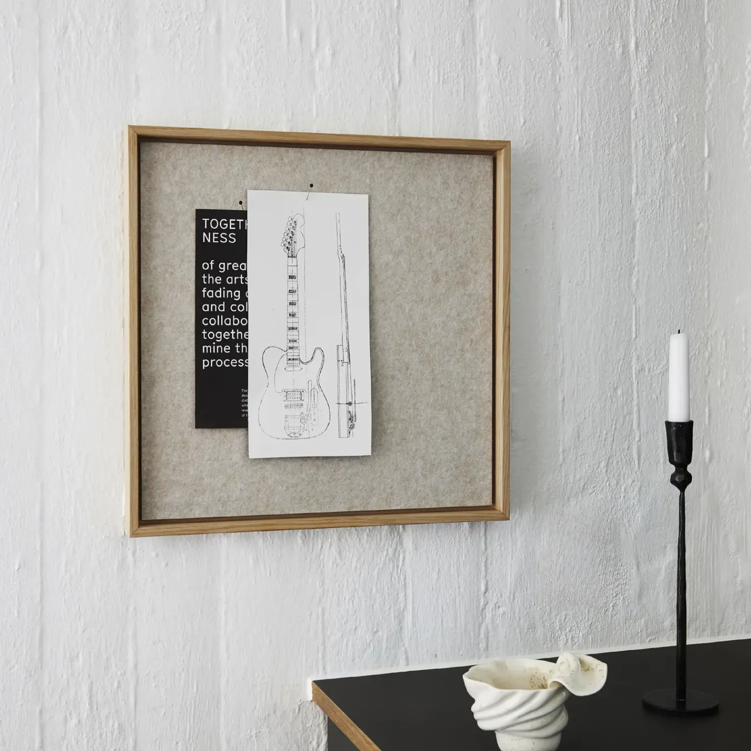 Best Hemverk - Opslagstavle m. akustiske egenskaber - Recy - Beige - 40x40