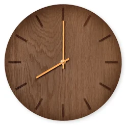 Discount Hemverk - Vægur - Dark Oak - Mørk Eg/Guld - Ø28 cm