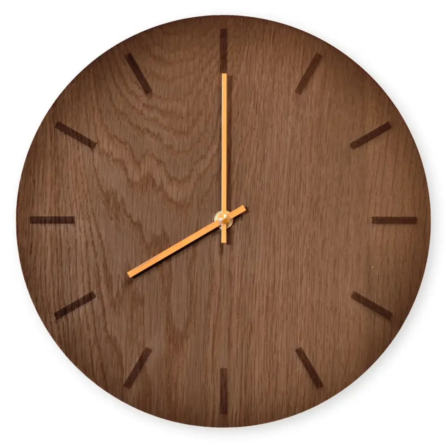Discount Hemverk - Vægur - Dark Oak - Mørk Eg/Guld - Ø28 cm