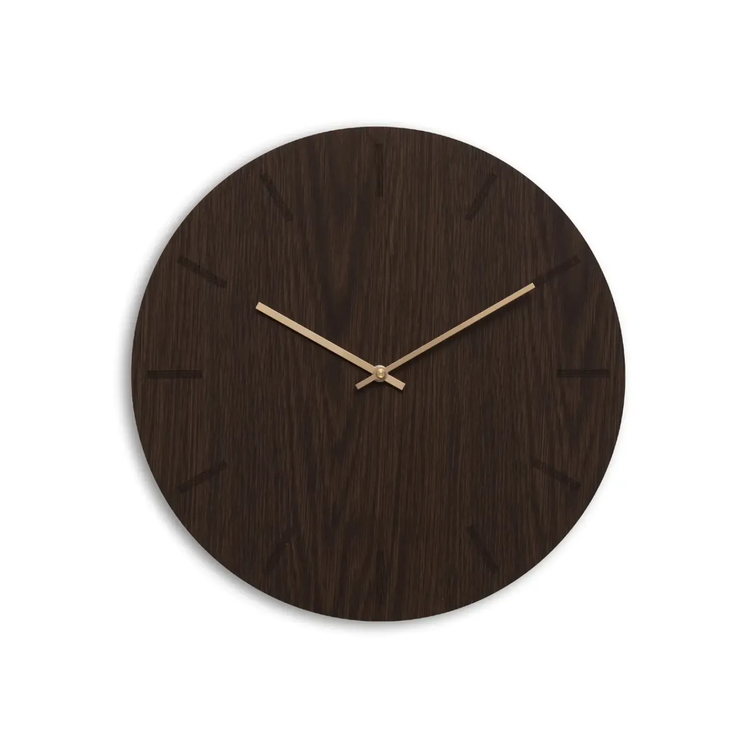 Outlet Hemverk - Vægur - Dark Oak - Mørk Eg/Kobber - Ø38 cm