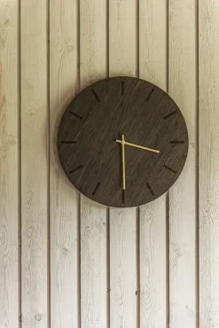 Clearance Hemverk - Vægur - Dark Oak - Mørk Eg/Sølv - Ø28 cm