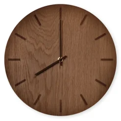 New Hemverk - Vægur - Dark Oak - Mørk Eg/Sort - Ø28 cm