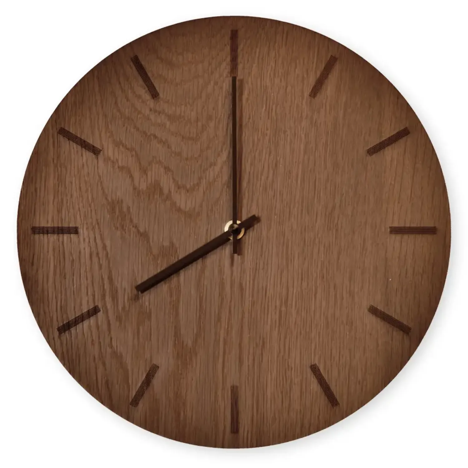 New Hemverk - Vægur - Dark Oak - Mørk Eg/Sort - Ø28 cm
