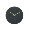 Outlet Hemverk - Vægur - Felt grå - Ø28 cm - Guld visere