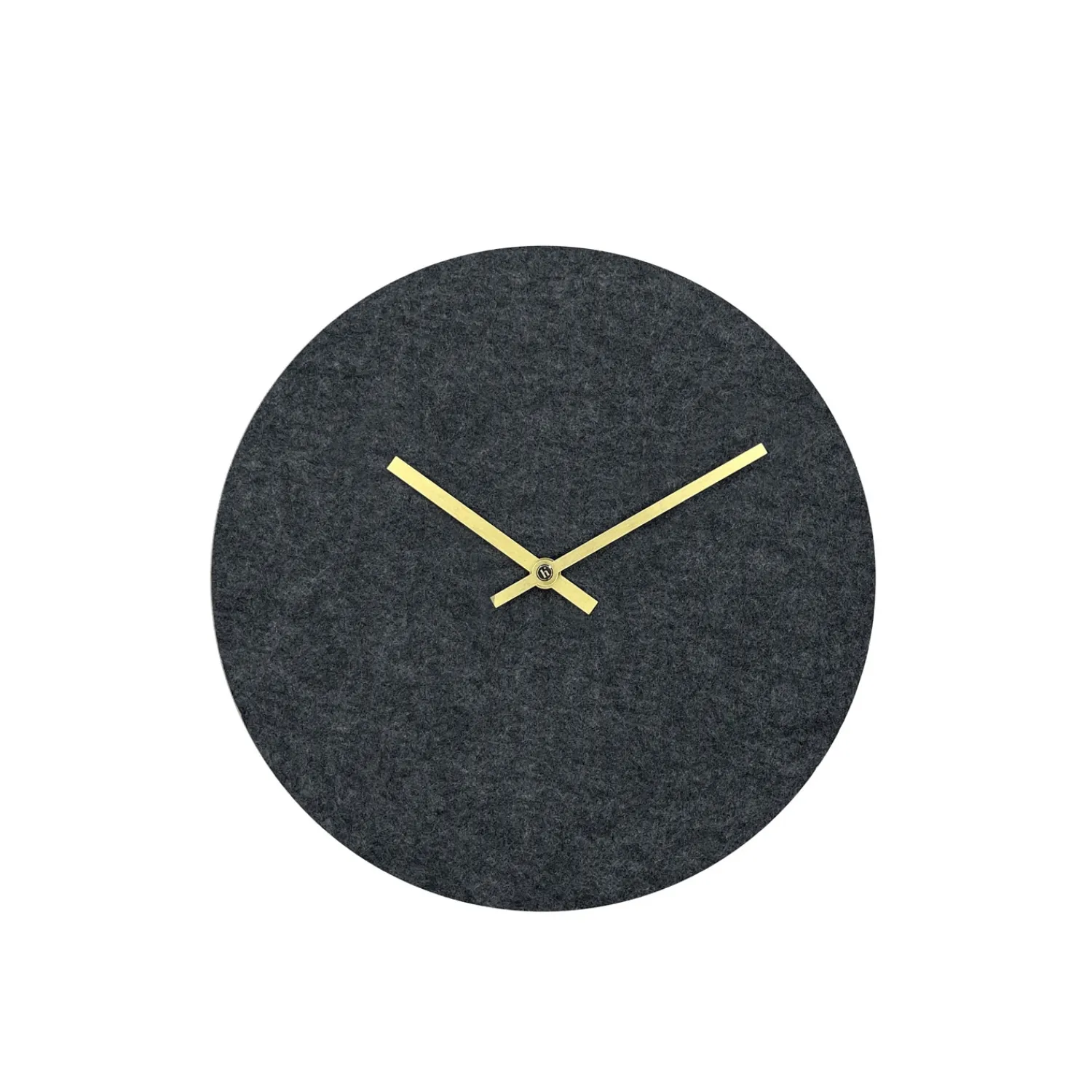 Outlet Hemverk - Vægur - Felt grå - Ø28 cm - Guld visere