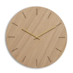 Best Hemverk - Vægur - Light Oak - Eg/Guld - Ø38 cm