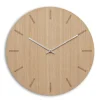 Sale Hemverk - Vægur - Light Oak - Eg/Sølv - Ø38 cm