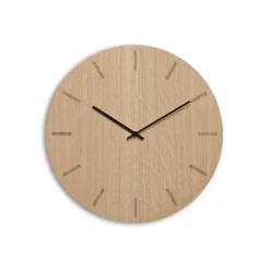 Best Hemverk - Vægur - Light Oak - Eg/Sort - Ø28 cm