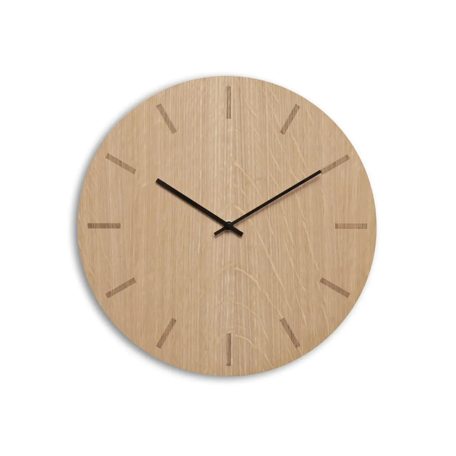 Best Hemverk - Vægur - Light Oak - Eg/Sort - Ø28 cm