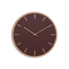 Best Hemverk - Vægur - Lys Eg/Burgundy - Kobber visere - Ø38 cm