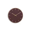 New Hemverk - Vægur - Lys Eg/Burgundy- Kobber visere - Ø28 cm