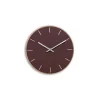 Hot Hemverk - Vægur - Lys Eg/Burgundy - Sølv visere - Ø28 cm