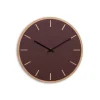 Sale Hemverk - Vægur - Lys Eg/Burgundy - Sorte visere - Ø38 cm