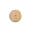 Best Hemverk - Vægur - Lys Eg - Ø12 cm - Guld visere