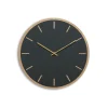 Hot Hemverk - Vægur - Lys Eg/Mørkegrøn - Guld visere - Ø38 cm