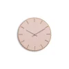 Discount Hemverk - Vægur - Lys Eg/Powder Dusty Rose - Sølv visere - Ø28 cm
