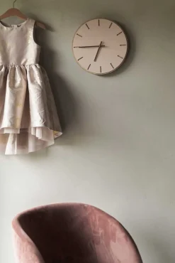 Online Hemverk - Vægur - Lys Eg/Powder Dusty Rose - Kobber visere - Ø28 cm