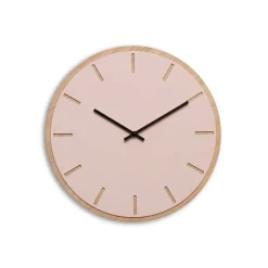 Hemverk - Vægur - Lys Eg/Powder Dusty Rose - Sorte visere - Ø38 cm