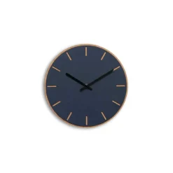 Hemverk - Vægur - Lys Eg/Smokey blue - Sorte visere - Ø28 cm