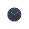Clearance Hemverk - Vægur - Lys Eg/Smokey blue - Sølv visere - Ø28 cm