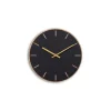 Discount Hemverk - Vægur - Lys Eg/Sort - Guld visere - Ø28 cm