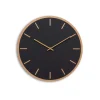Best Hemverk - Vægur - Lys Eg/Sort - Guld visere - Ø38 cm