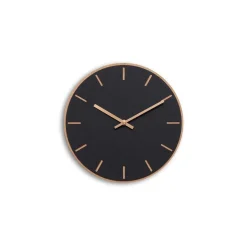 Best Hemverk - Vægur - Lys Eg/Sort - Kobber visere - Ø28 cm