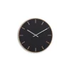 New Hemverk - Vægur - Lys Eg/Sort - Sølv visere - Ø28 cm