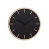 New Hemverk - Vægur - Lys Eg/Sort - Sorte visere - Ø38 cm